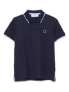 Trussardi Junior Logo-appliqué Polo Shirt In Blue