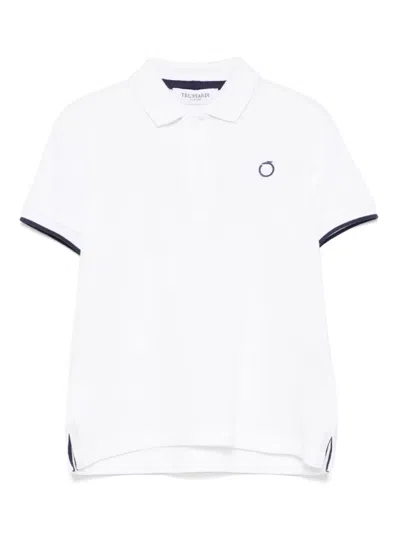 Trussardi Junior Kids' Logo-appliqué Polo Shirt In White