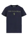 Trussardi Junior Logo-detail T-shirt In Blue