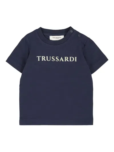 Trussardi Junior Babies' Logo-detail T-shirt In Blue
