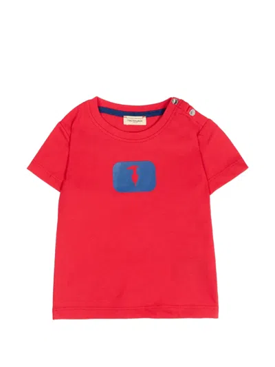 Trussardi Junior Babies' Logo-detail T-shirt In Red
