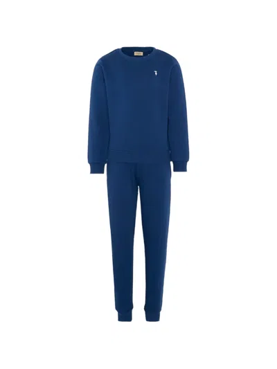 Trussardi Junior Kids' Logo-detail Tracksuit Set In Blue