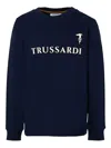 Trussardi Junior Logo-embellished Sweatshirt In Blue