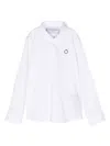 Trussardi Junior Logo-embroidered Button-down Shirt In White