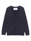 Trussardi Junior Logo-embroidered Cardigan In Blue