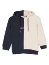 Trussardi Junior Logo-embroidered Contrast Hoodie In Nude