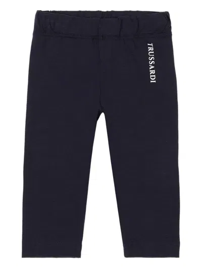 Trussardi Junior Babies' Logo Leggings In Blue