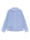 Trussardi Junior Logo-print Shirt In Blue