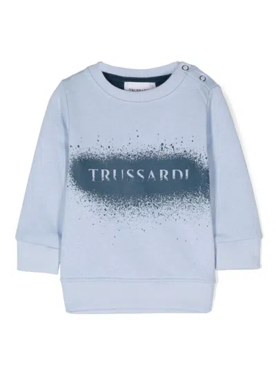 Trussardi Junior Babies' Logo-print Sweatshirt In Blue