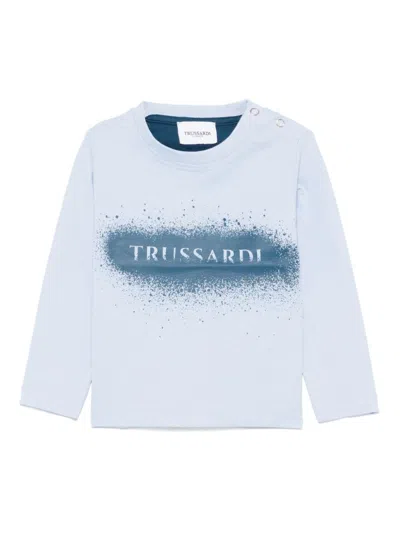 Trussardi Junior Babies' Logo-print Sweatshirt In Blue