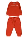 Trussardi Junior Logo-printed Tracksuit Set In Red