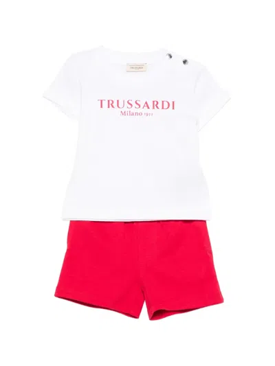 Trussardi Junior Babies' Logo T-shirt Shorts Set In Multi