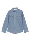 Trussardi Junior Logo-tag Shirt In Blue