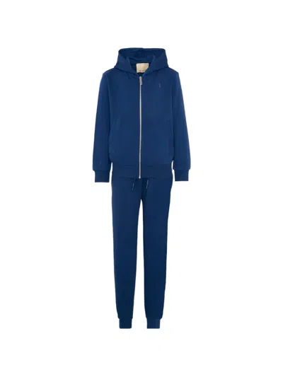 Trussardi Junior Logo Tracksuit Set In Blue