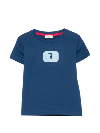 Trussardi Junior Kids' Logo-graphic T-shirt In Blue