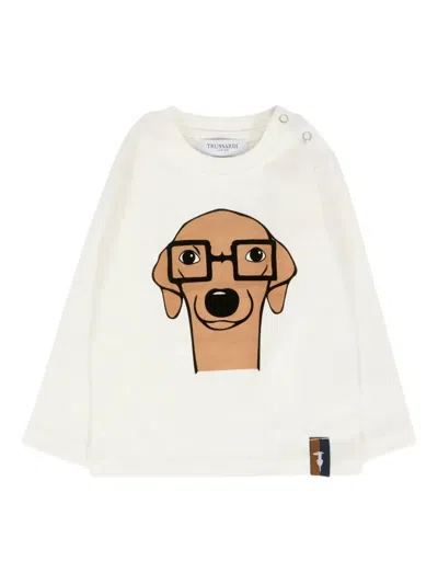 Trussardi Junior Babies' Long-sleeve T-shirt In Neutral