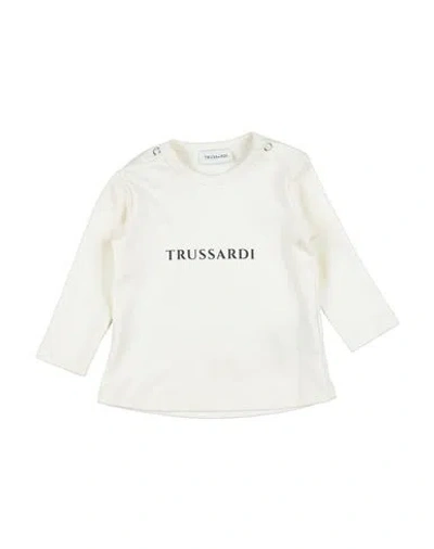 Trussardi Junior Babies'  Newborn Boy T-shirt White Size 3 Cotton