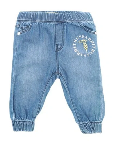 Trussardi Junior Babies'  Newborn Girl Jeans Blue Size 3 Cotton