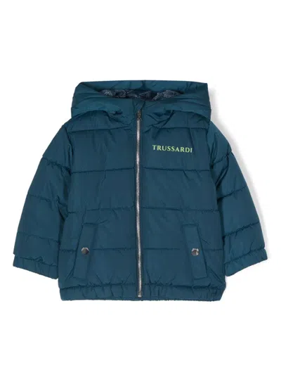 Trussardi Junior Babies' Padded Jacket In Blue