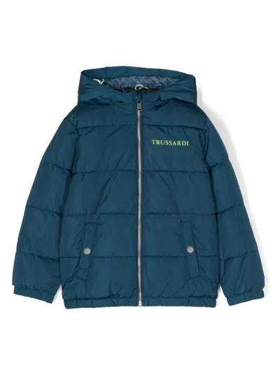 Trussardi Junior Kids' Padded Jacket In Blue