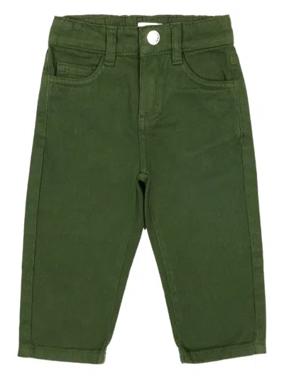 Trussardi Junior Babies' Patch Pocket Jeans In Green