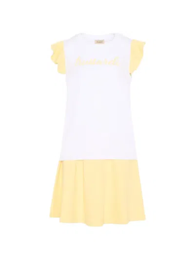 Trussardi Junior Kids' Ruffled Skirt Set In White