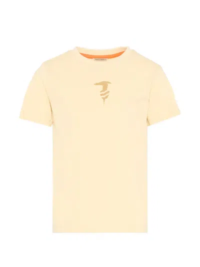 Trussardi Junior Short-sleeve Logo T-shirt In Yellow