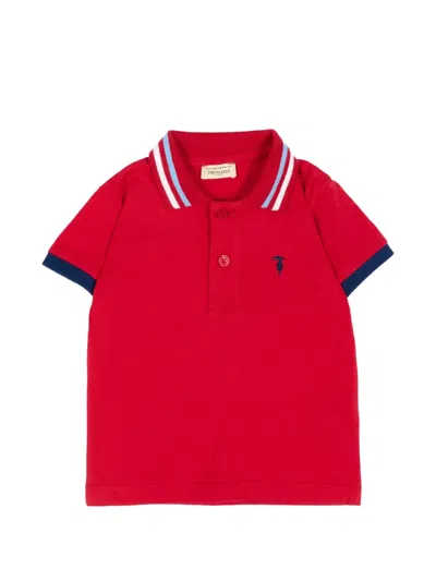 Trussardi Junior Babies' Short-sleeve Polo Shirt In Red