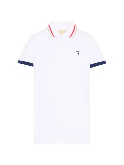 Trussardi Junior Kids' Short-sleeve Polo Shirt In White
