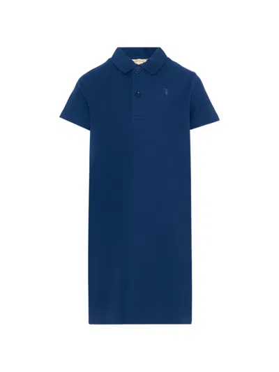 Trussardi Junior Kids' Short-sleeve Polo Dress In Blue