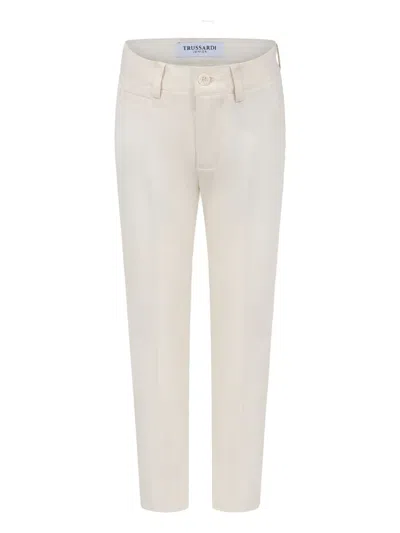 Trussardi Junior Kids' Straight-leg Trousers In Neutrals