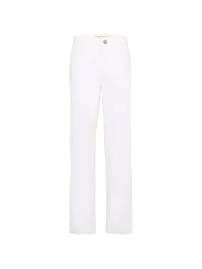 Trussardi Junior Kids' Straight-leg Trousers In White