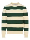 条纹圆领毛衣