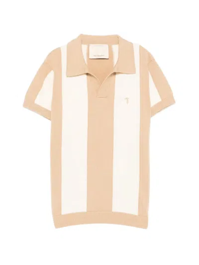 Trussardi Junior Kids' Striped Short-sleeve T-shiet In Neutral