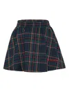 Trussardi Junior Tartan Skirt In Blue