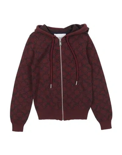 Trussardi Junior Babies'  Toddler Boy Cardigan Burgundy Size 6 Acrylic, Cotton In Brown