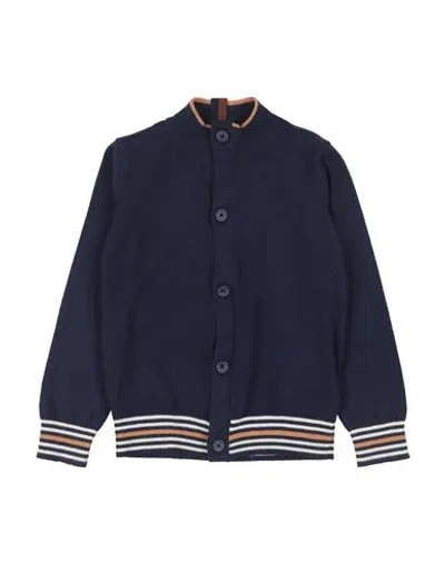 Trussardi Junior Babies'  Toddler Boy Cardigan Navy Size 3 Viscose, Polyester, Nylon In Blue