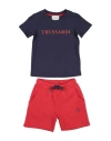 Trussardi Junior Toddler Boy Co-ord Midnight Blue Size 6 Cotton In Blue