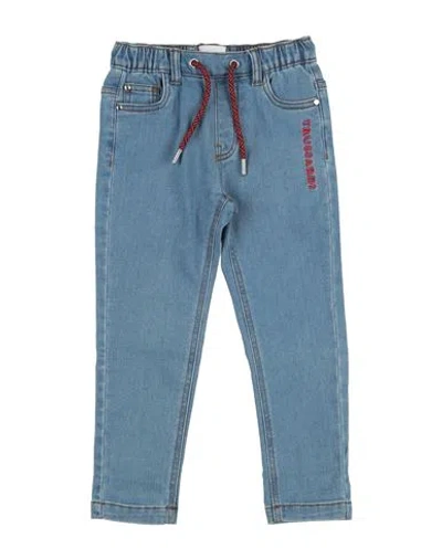 Trussardi Junior Babies' Logo-embroidered Jeans In Blue