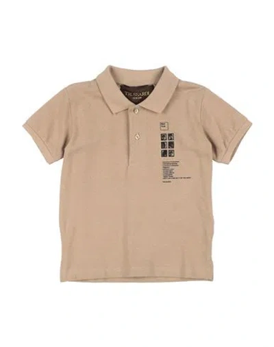 Trussardi Junior Babies'  Toddler Boy Polo Shirt Khaki Size 4 Cotton In Beige