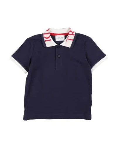 Trussardi Junior Babies'  Toddler Boy Polo Shirt Navy Size 6 Cotton In Black