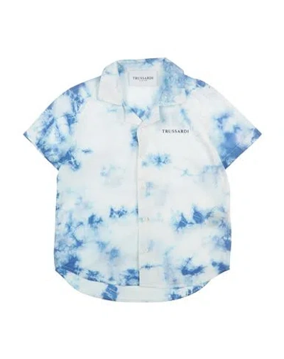 Trussardi Junior Babies'  Toddler Boy Shirt Azure Size 6 Cotton In Blue