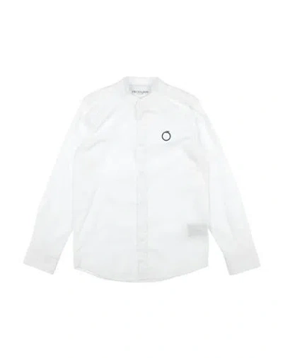 Trussardi Junior Babies' Logo-embroidered Linen Shirt In White