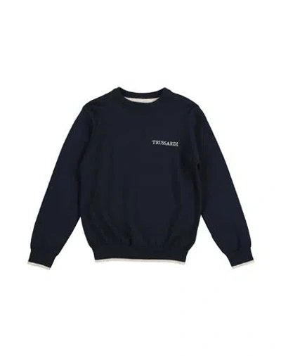Trussardi Junior Babies'  Toddler Boy Sweater Midnight Blue Size 6 Merino Wool, Acrylic In Black