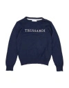 Trussardi Junior Babies'  Toddler Boy Sweater Navy Size 6 Cotton In Blue
