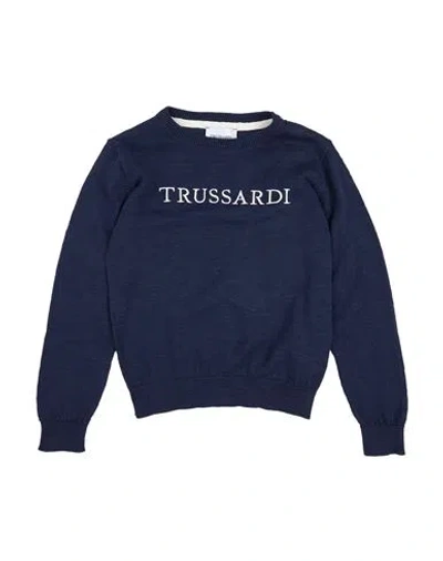 Trussardi Junior Babies'  Toddler Boy Sweater Navy Size 6 Cotton In Blue
