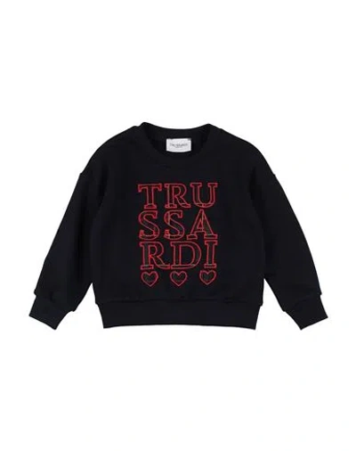Trussardi Junior Babies'  Toddler Boy Sweatshirt Navy Size 3 Cotton, Polyester In Black