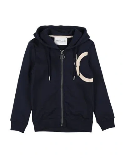 Trussardi Junior Babies'  Toddler Boy Sweatshirt Navy Size 6 Cotton In Blue