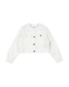 Trussardi Junior Toddler Girl Denim Outerwear White Size 6 Cotton, Elastane In White