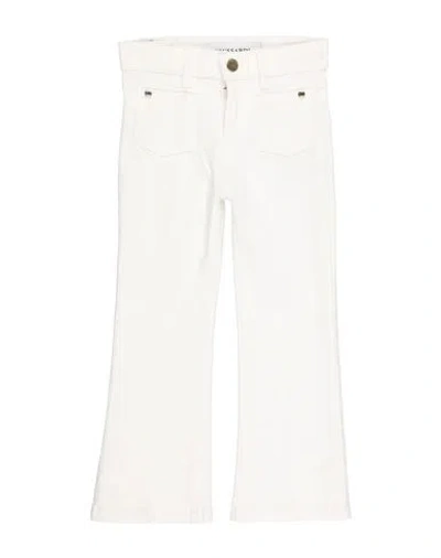 Trussardi Junior Babies'  Toddler Girl Jeans White Size 4 Cotton, Elastane